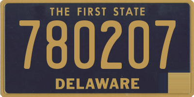 DE license plate 780207