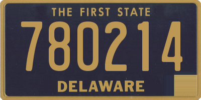 DE license plate 780214