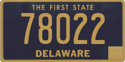 DE license plate 78022