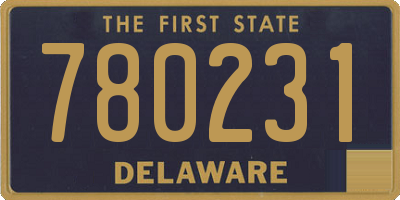 DE license plate 780231
