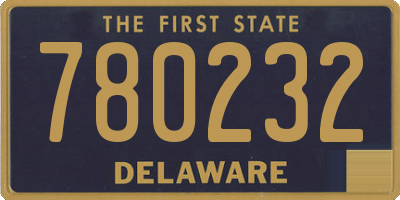 DE license plate 780232