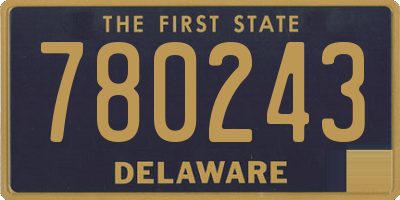 DE license plate 780243