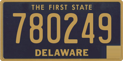 DE license plate 780249
