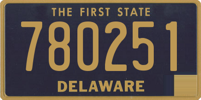 DE license plate 780251