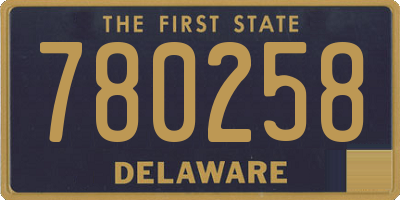 DE license plate 780258