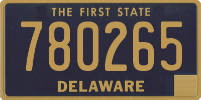 DE license plate 780265