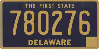 DE license plate 780276