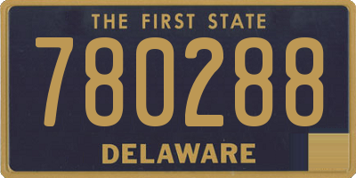 DE license plate 780288