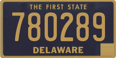 DE license plate 780289