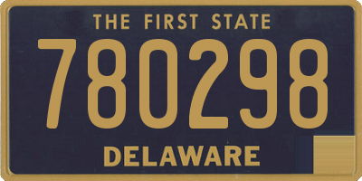 DE license plate 780298
