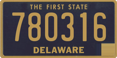 DE license plate 780316