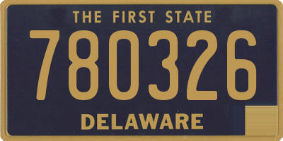 DE license plate 780326