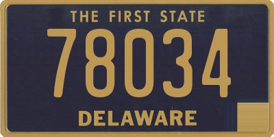 DE license plate 78034