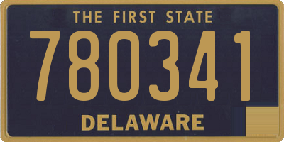 DE license plate 780341