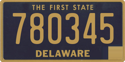 DE license plate 780345