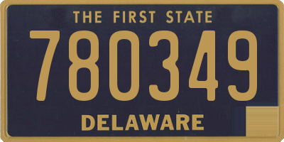 DE license plate 780349