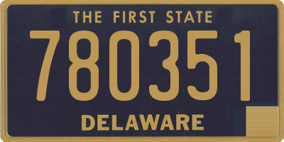 DE license plate 780351