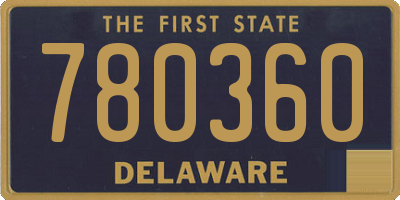DE license plate 780360