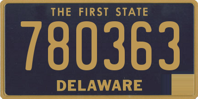 DE license plate 780363