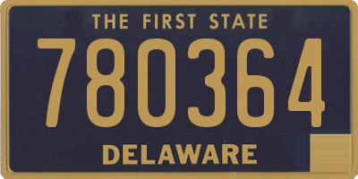 DE license plate 780364