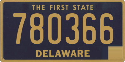 DE license plate 780366