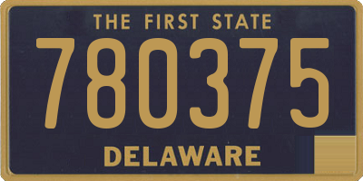 DE license plate 780375