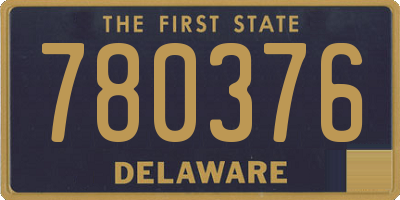 DE license plate 780376