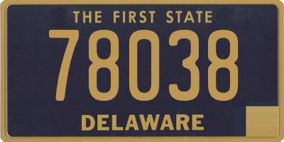 DE license plate 78038