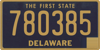 DE license plate 780385
