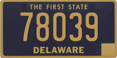 DE license plate 78039