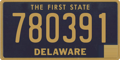 DE license plate 780391