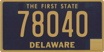 DE license plate 78040