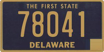 DE license plate 78041