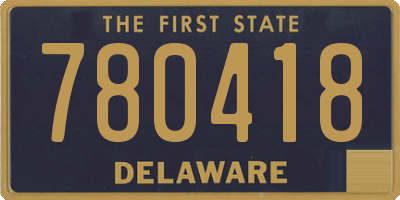 DE license plate 780418