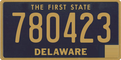 DE license plate 780423