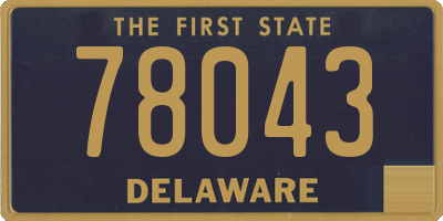 DE license plate 78043