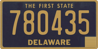 DE license plate 780435