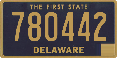 DE license plate 780442