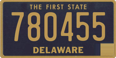 DE license plate 780455
