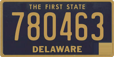 DE license plate 780463