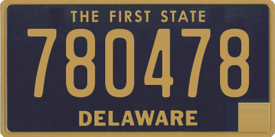 DE license plate 780478