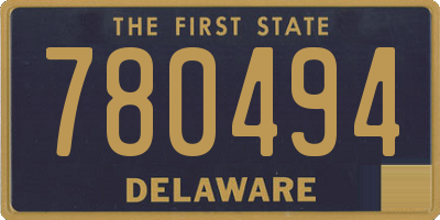 DE license plate 780494