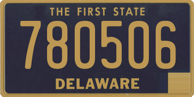 DE license plate 780506