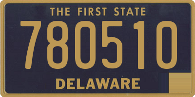 DE license plate 780510