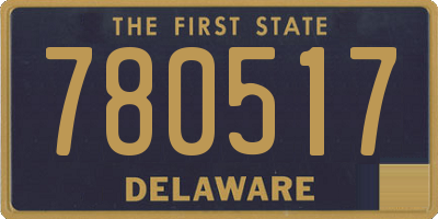 DE license plate 780517