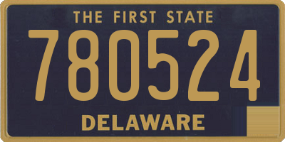 DE license plate 780524