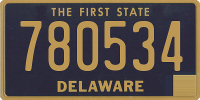 DE license plate 780534