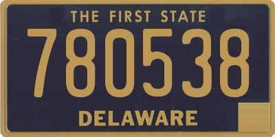 DE license plate 780538