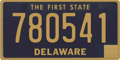 DE license plate 780541