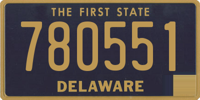 DE license plate 780551